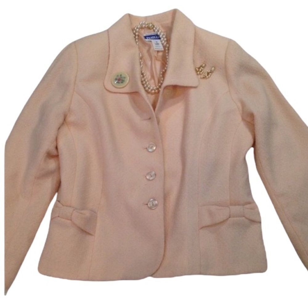 Vintage Pendleton Pale Pink 2-Pc Skirt Suit